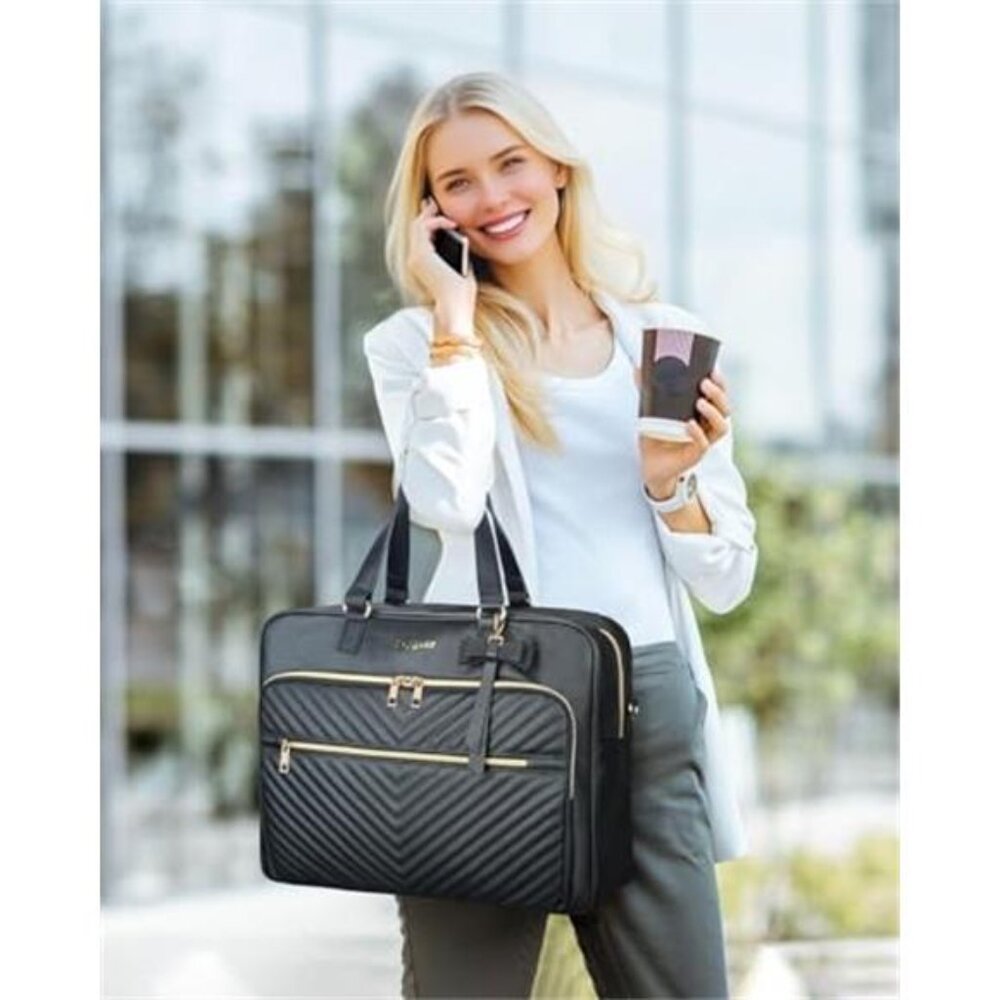 17 Inch Laptop Bag for Women, Convertible Briefcase Backpack Large Laptop Tote - Picture 3 of 6